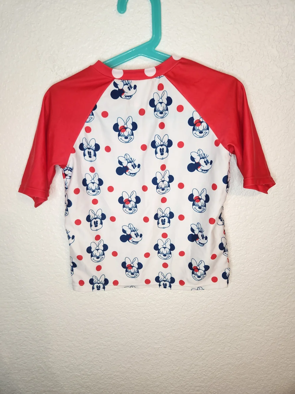 Disney store Minnie Mouse 50+ Swim Top Size Girl's 10 rash guard